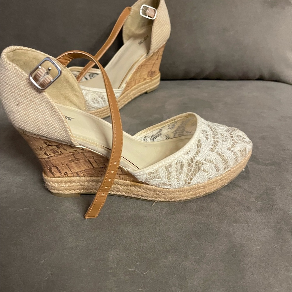 Lace espadrilles-  Size 6
